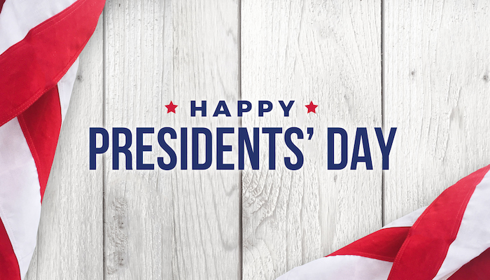 city offices and facilities closed for presidents" day holiday