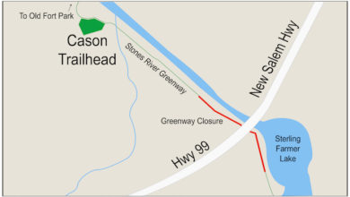 Greenway Closure map