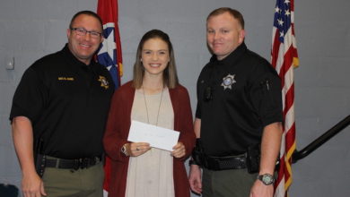 SRO Sgt. Shawn Jones, Malayna Allen and SRO Aaron Price