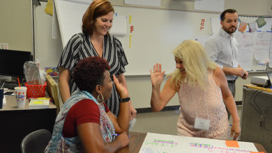 High-fiving educators