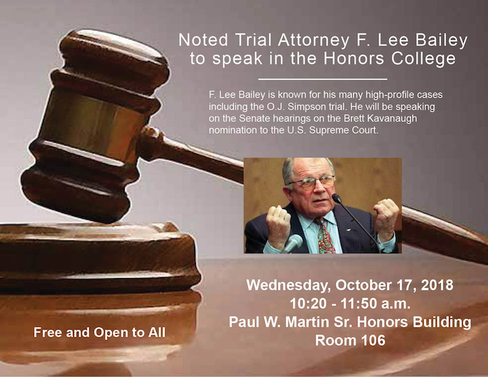 F. Lee Bailey speaks at MTSU