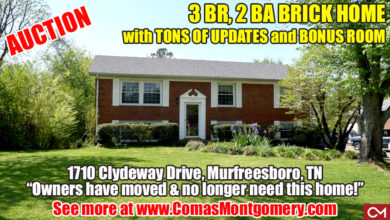 Auction at 1710 Clydeway Dr in Murfreesboro
