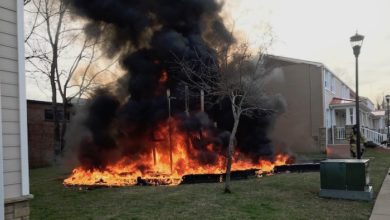 Fire at Parkside Housing Complex
