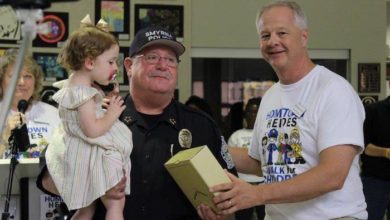 Terry Fann and Chief Arnold