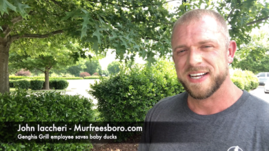 Genghis Grill employee saves baby ducks