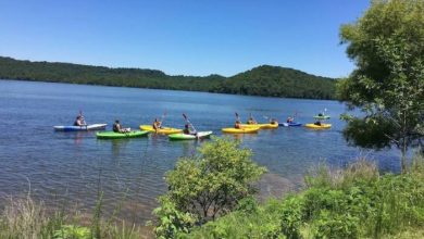 Kayaking to Fancher Falls