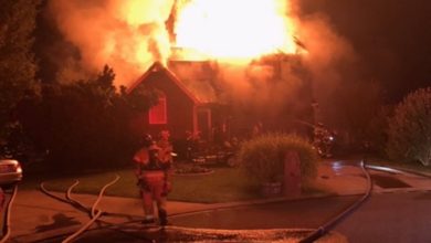 House fire at 1537 Lews Court