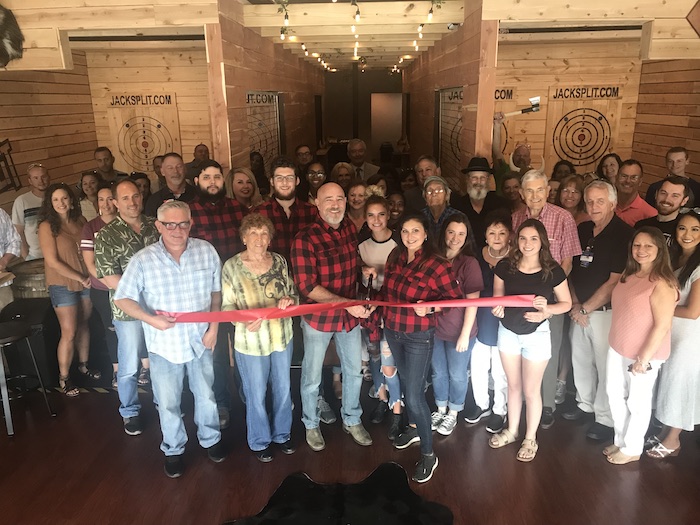 Ribbon Cutting for Jack Split Axe Throwing