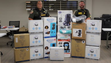 Donated car seats
