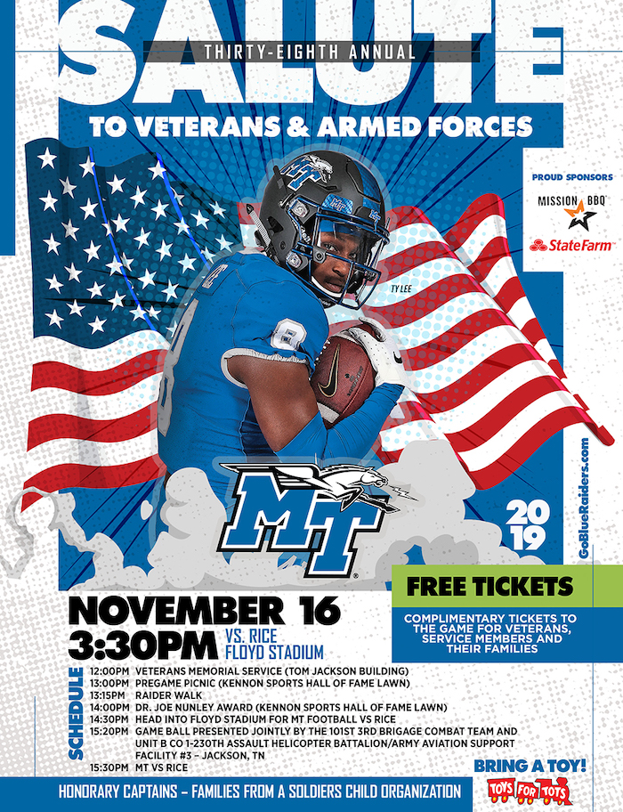 MTSU Salute Veterans 2019