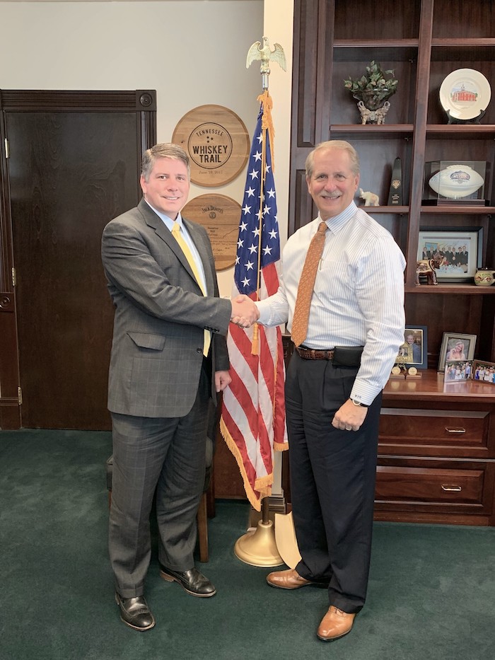 Mayor Bill Ketron and Cody York