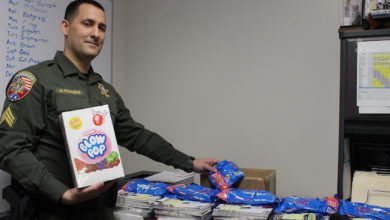 Michael Rodgers with candy