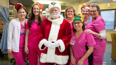 Santa visits Saint Thomas NICU