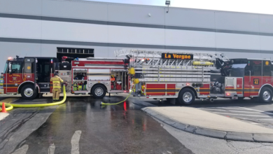 Recycling center fire in La Vergne
