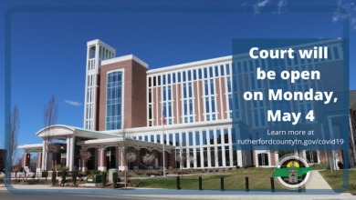 Rutherford County Courts Open