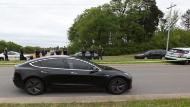 Tesla side view