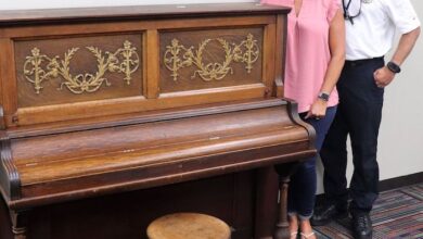 Former Fire Chief Donates Family Piano