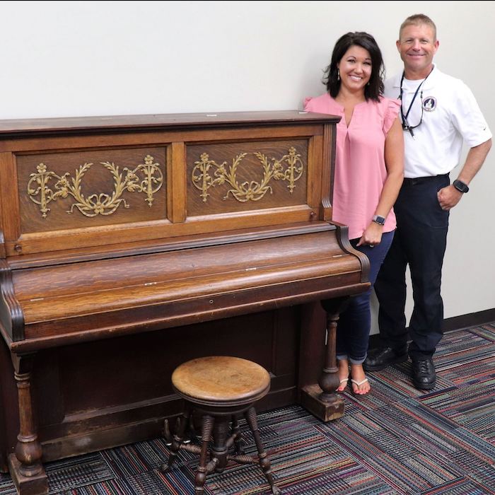 Former Fire Chief Donates Family Piano