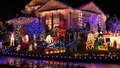 Beautiful Christmas lights display.