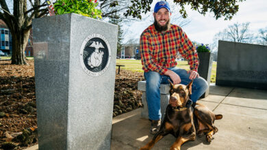 Orrin Farmer with Loki