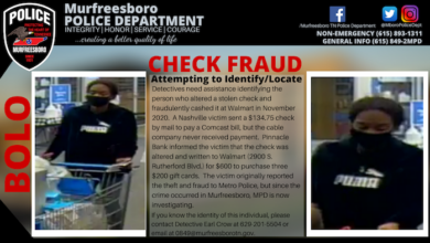 BOLO CHECK FRAUD CROW