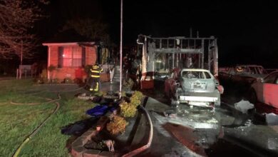 Tuesday morning fire on Rocky Fork Road