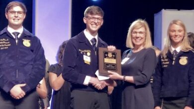 Harrison Falcofsky receives the State Star in Agriscience