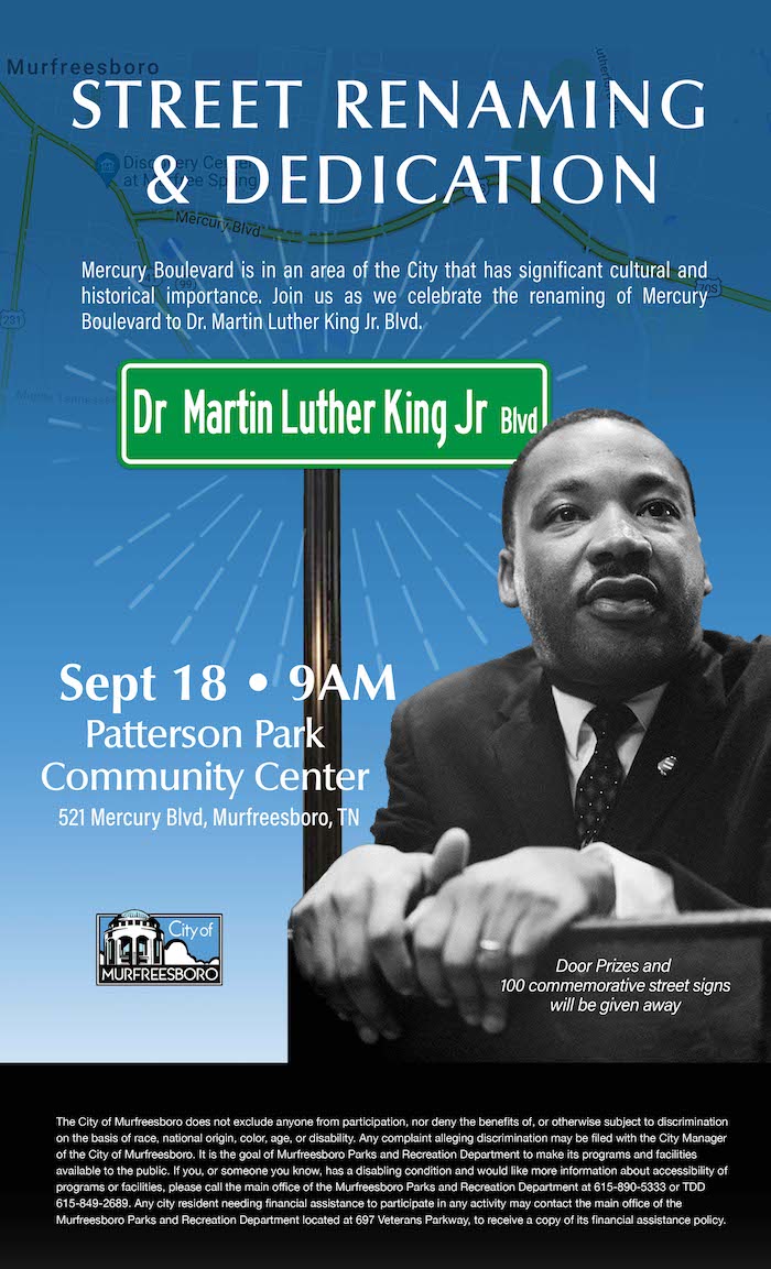 1 MLK Blvd Street Renaming and Dedication