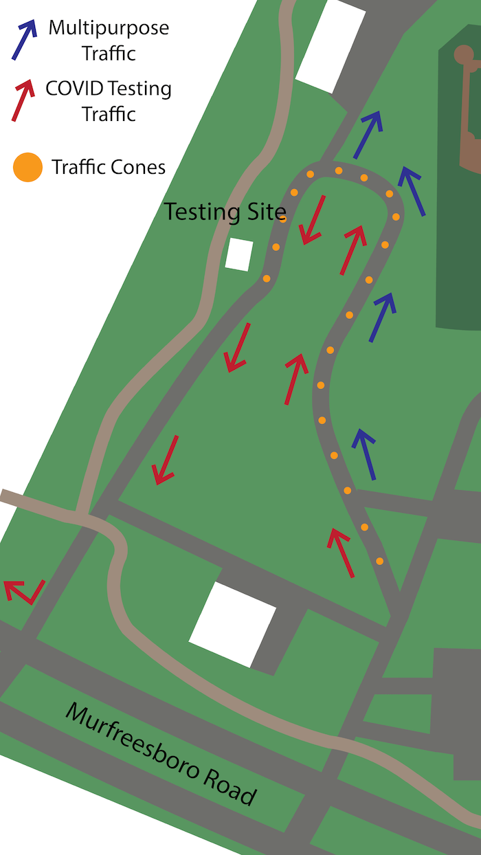 COVID Testing Map (Bicentennial Park)