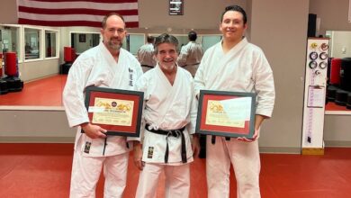 Bill Taylor awards black belts