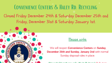 Rutherford County Solid Waste Holiday Schedule