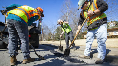 Filling Road Potholes