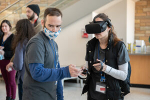 Using oculus glasses in virtual reality game