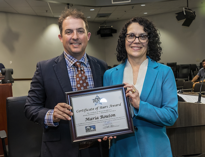 Mayor Shane McFarland and Maria Routon