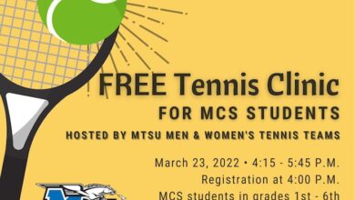 Spring Tennis Clinic hosted by MTSU Tennis