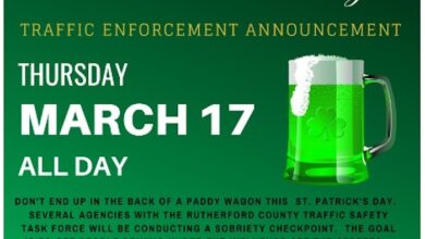 St. Patrick's Day traffic enforcement