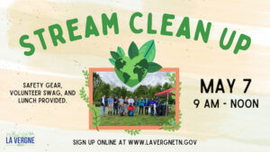 La Vergne Stream Clean up