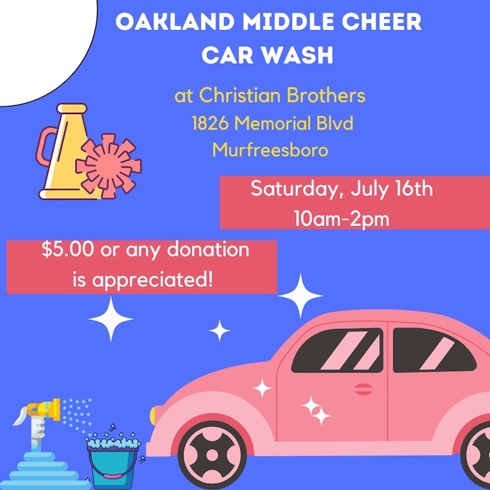 Oakland Middle School Cheer Car Wash