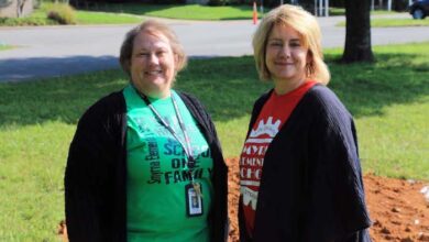 Lichelle Leonard and Principal Vanessa Ritter