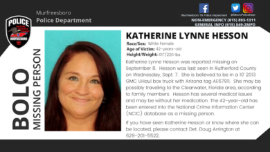 Missing Person Katherine Hesson