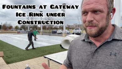 Fountains at Gateway Ice Rink Under Construction
