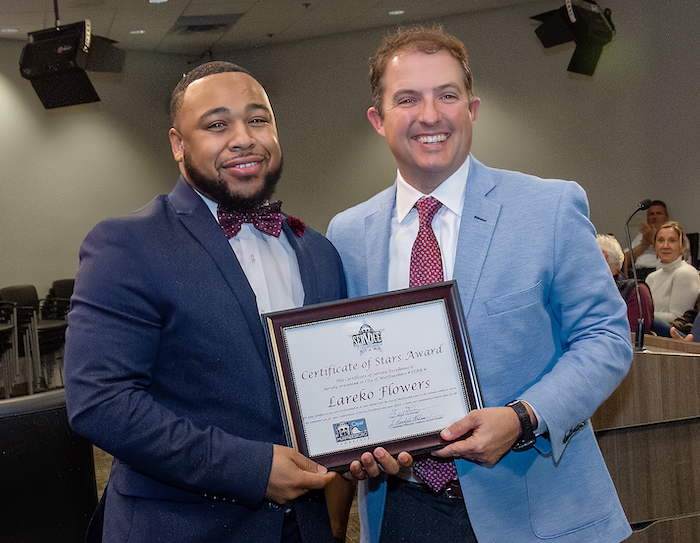 Assistant Recreation Facility Coordinator Lareko Flowers Awarded STARS Award