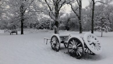 Stones River Battlefield Snow