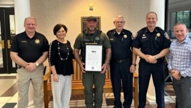 RCS presents Rutherford County Sheriff's Office with Resolution of Appreciation