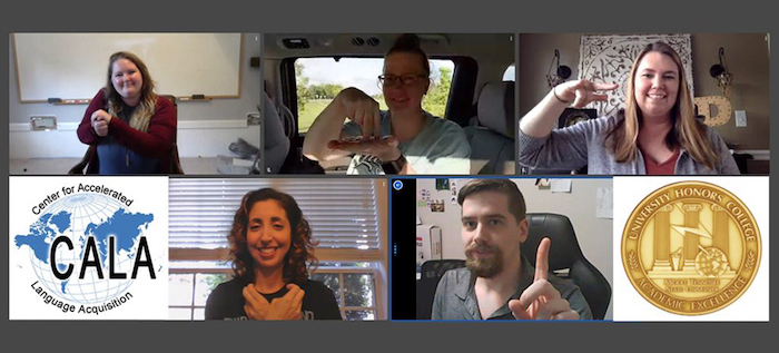 Sign language collage