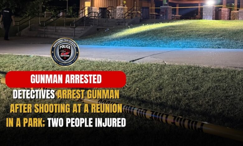 Gunman arrested after shooting at reunion in a park