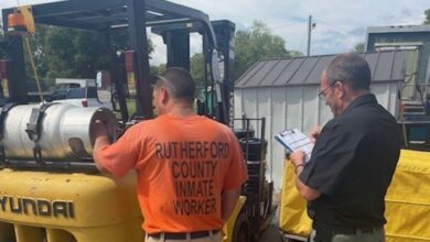 Inmates and maintenance deputies earn OSHA certification with tow motors