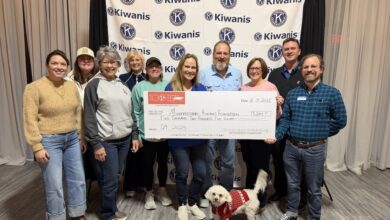 100 WWC Check Presentation to Kiwanis Club