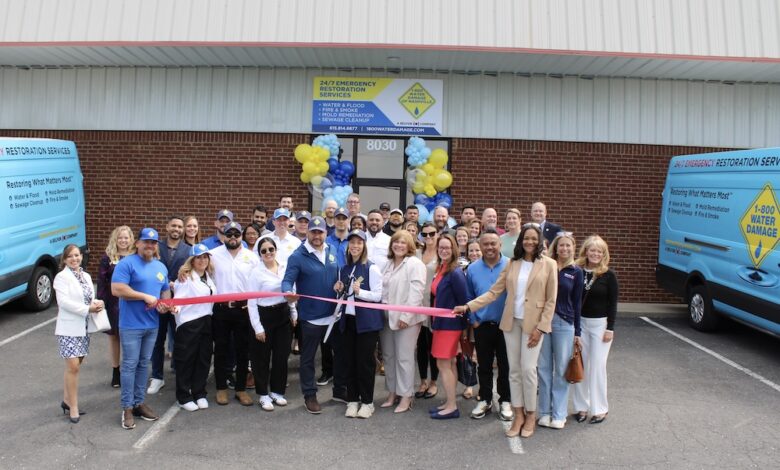1-800-Water Damage Ribbon Cutting