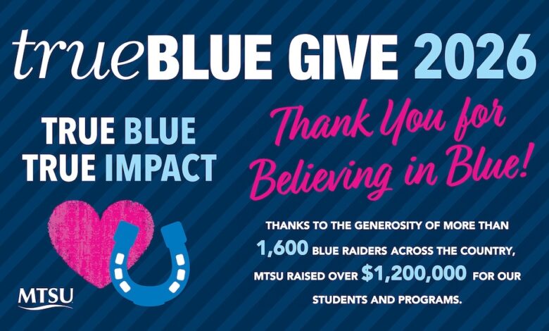 True Blue Give 2026 Thanks